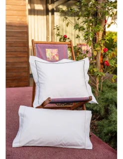 400 FIOS - Fronhas P/ almofadas de dormir 100% algodão percal branco C/ rolinho