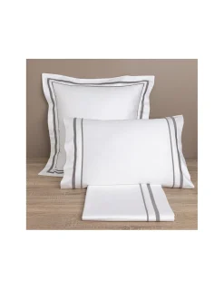 500 Fios - Fronhas 60x60 cm - 100% algodão cetim branco -  Linea Imperiale