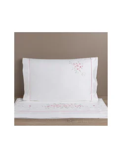 500 Fios - Jogo de lençóis 100% algodão cetim branco - Lenzuola Ricamate