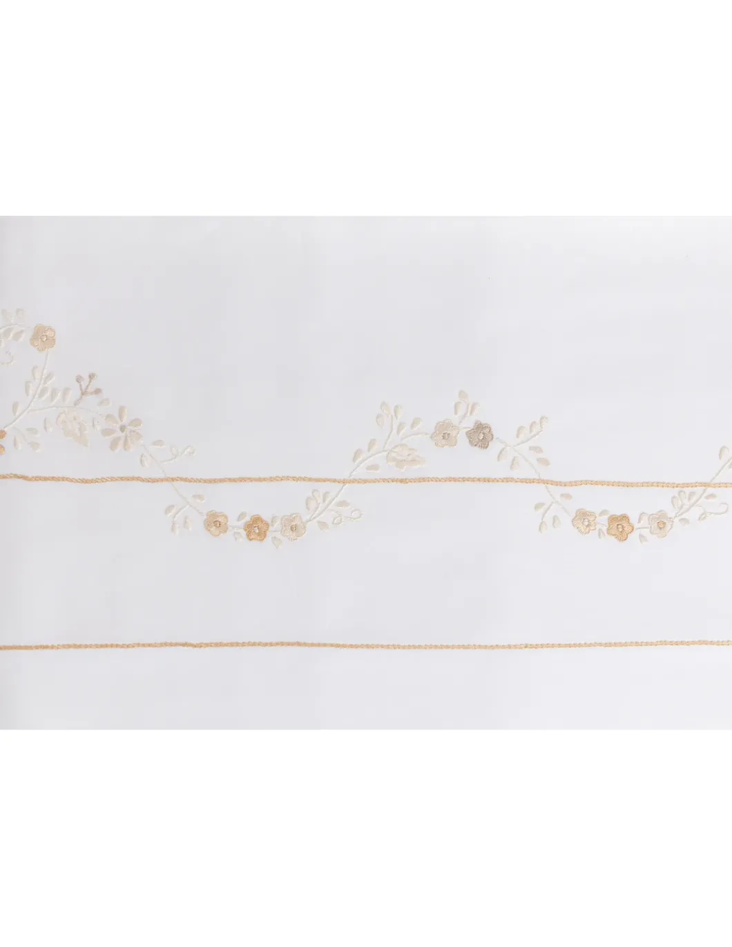 500 Fios - Jogo de lençóis 100% algodão cetim branco - Lenzuola Ricamate