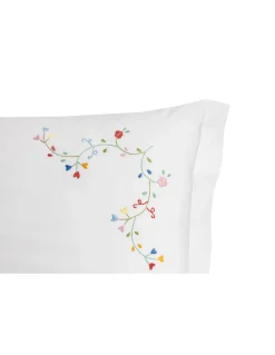 500 Fios - Jogo de lençóis 100% algodão cetim branco - Lenzuola Ricamate