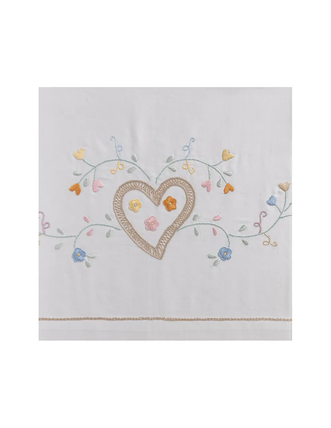 500 Fios - Jogo de lençóis 100% algodão cetim branco - Lenzuola Ricamate