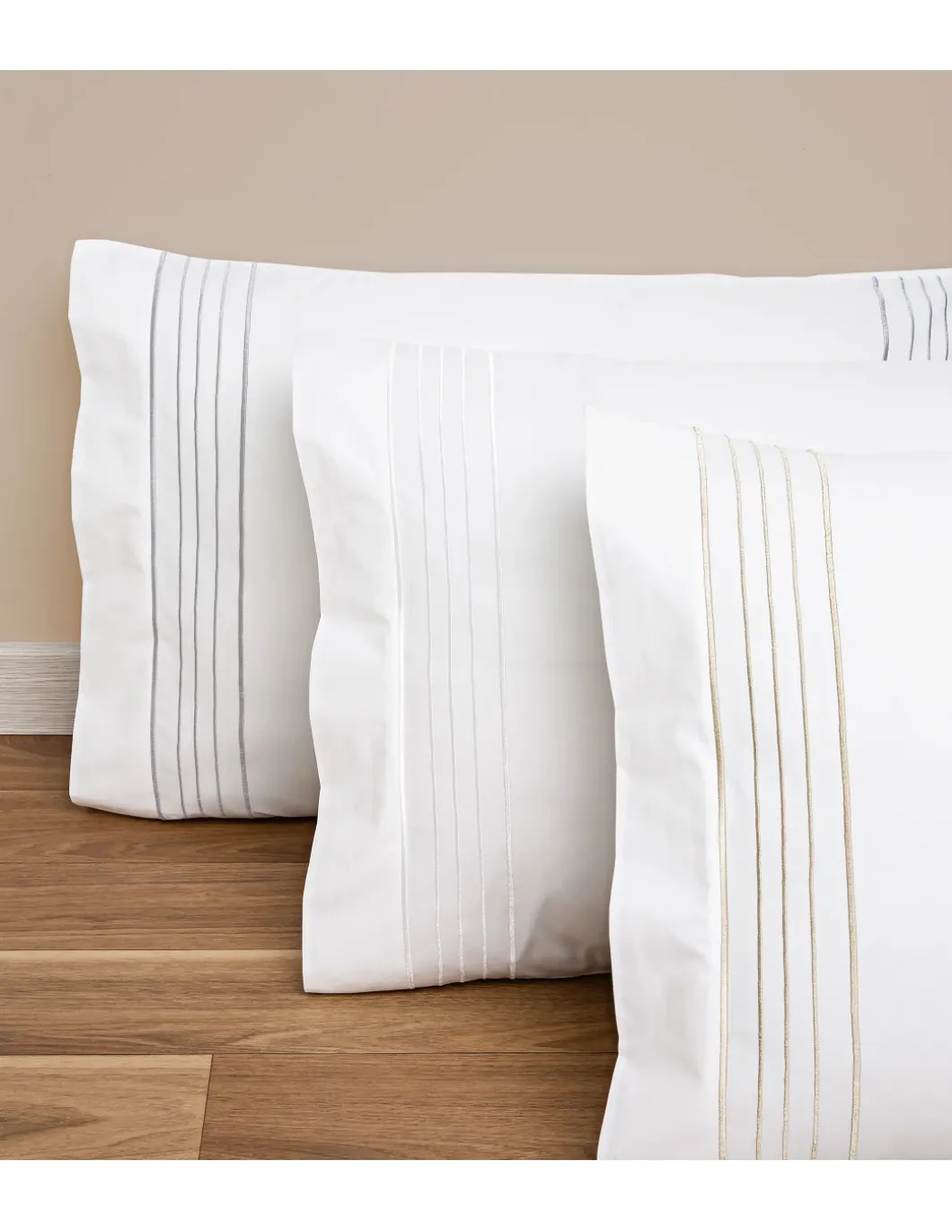 500 Fios - Jogo de lençóis 100% algodão cetim branco - Rolex