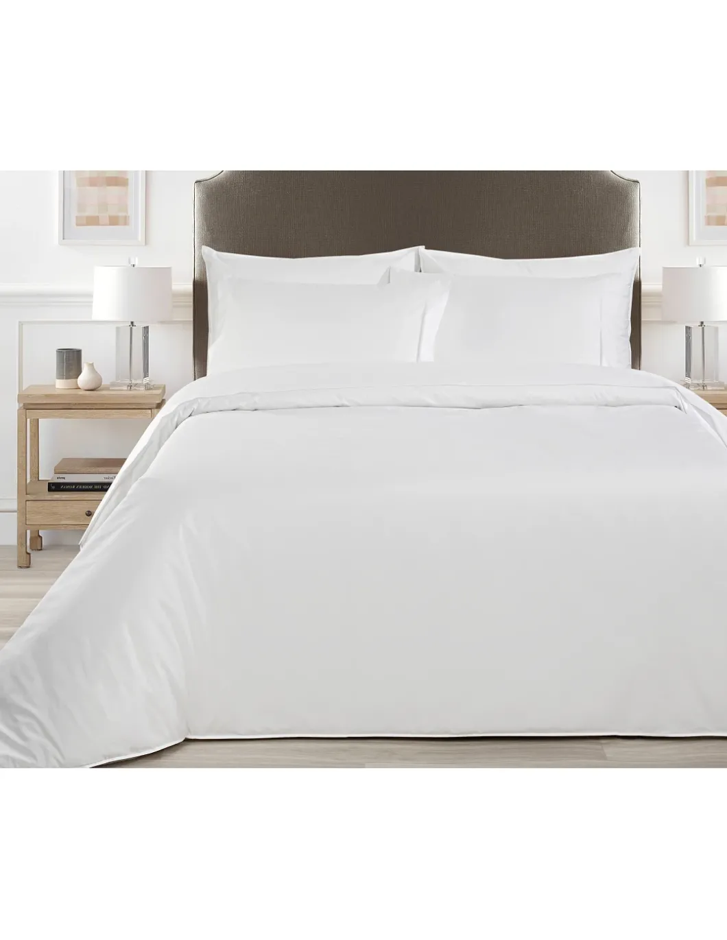 1000 Fios - Jogo de saco P/ Edredão - Tecido 100% algodão cetim branco