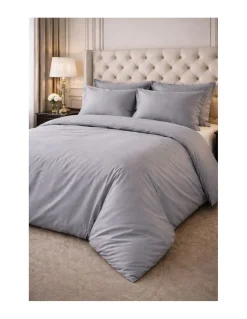 200 Fios - 240x220 cm - saco P/ Edredão - Tecido 100% algodão percal lavado 200 fios cinza