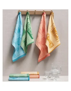 4 Panos de cozinha felpo 50x50 cm - Panos cozinha 100% algodão 440 gr.- Drink Lasa Home