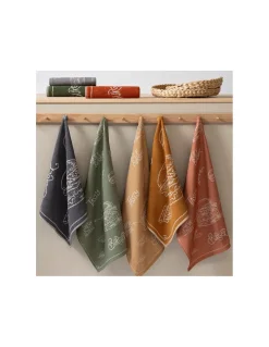 4 Panos de cozinha tela 70x50 cm - Panos cozinha 100% algodão 260 gr.- BURGER Lasa Home