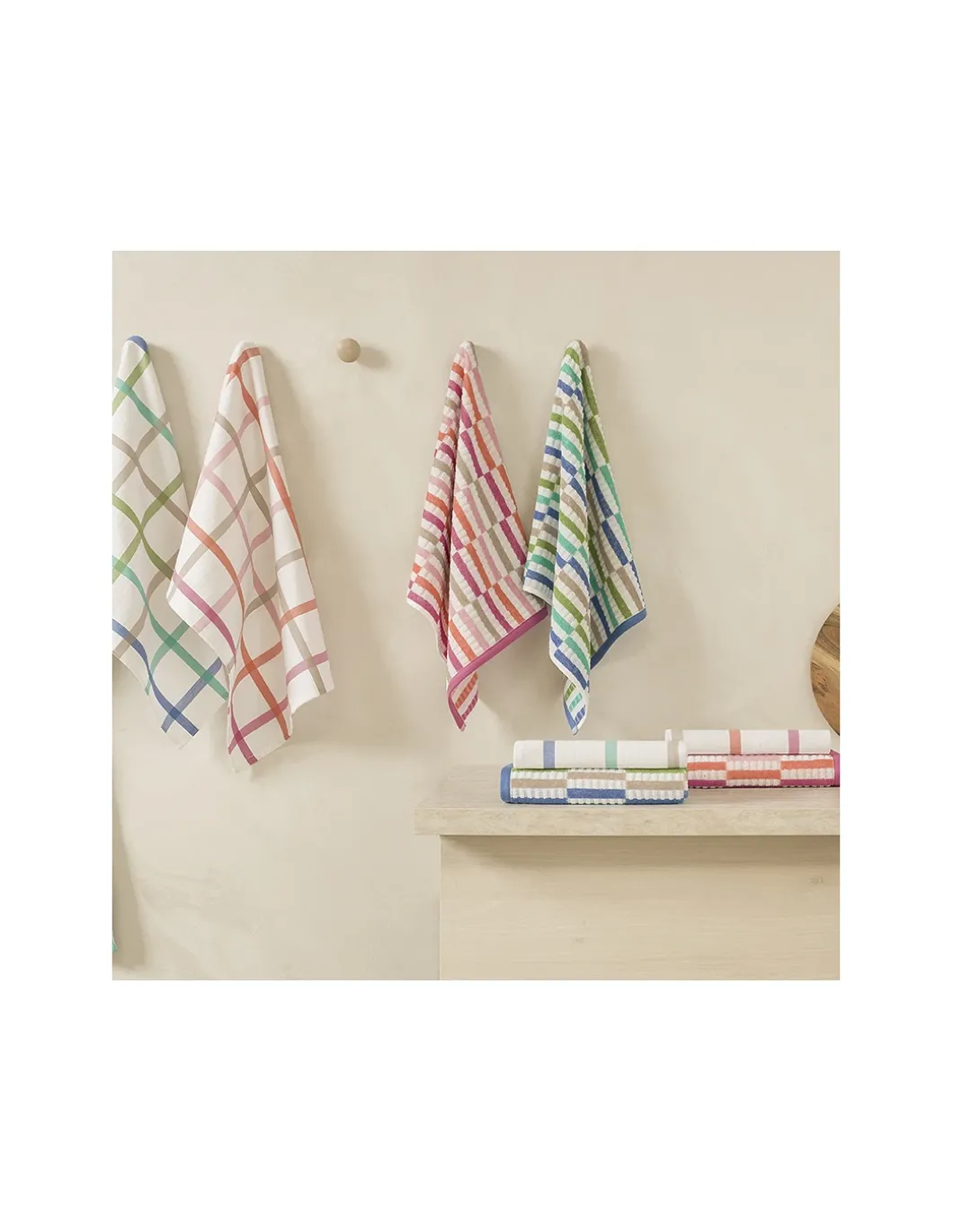 4 Panos de cozinha tela 70x50 cm - Panos cozinha 100% algodão 270 gr.- BLOCK Lasa Home