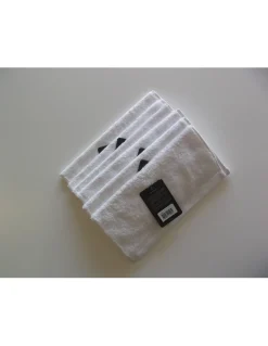 6 toalhas brancas algodão penteado para centros de beleza, spa - 30x30 cm