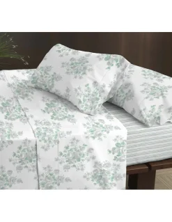 Cama 160x200+30 cm - Jogo de lençóis - Tecido 100% algodão percal 200 fios - Coelima