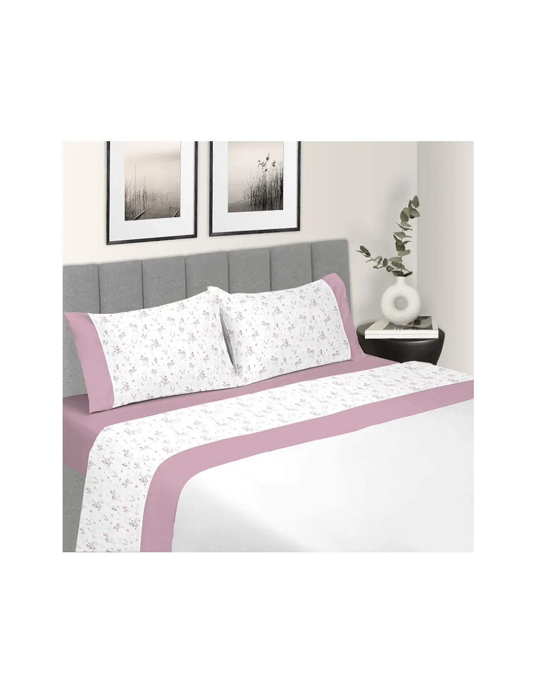 Cama 200x200 cm - Jogo de lençóis 100% algodão - Casa&Algodão