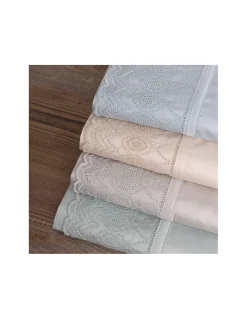 Cama 90x200 cm - Jogo de lençóis 100% algodón cetim 300 fios