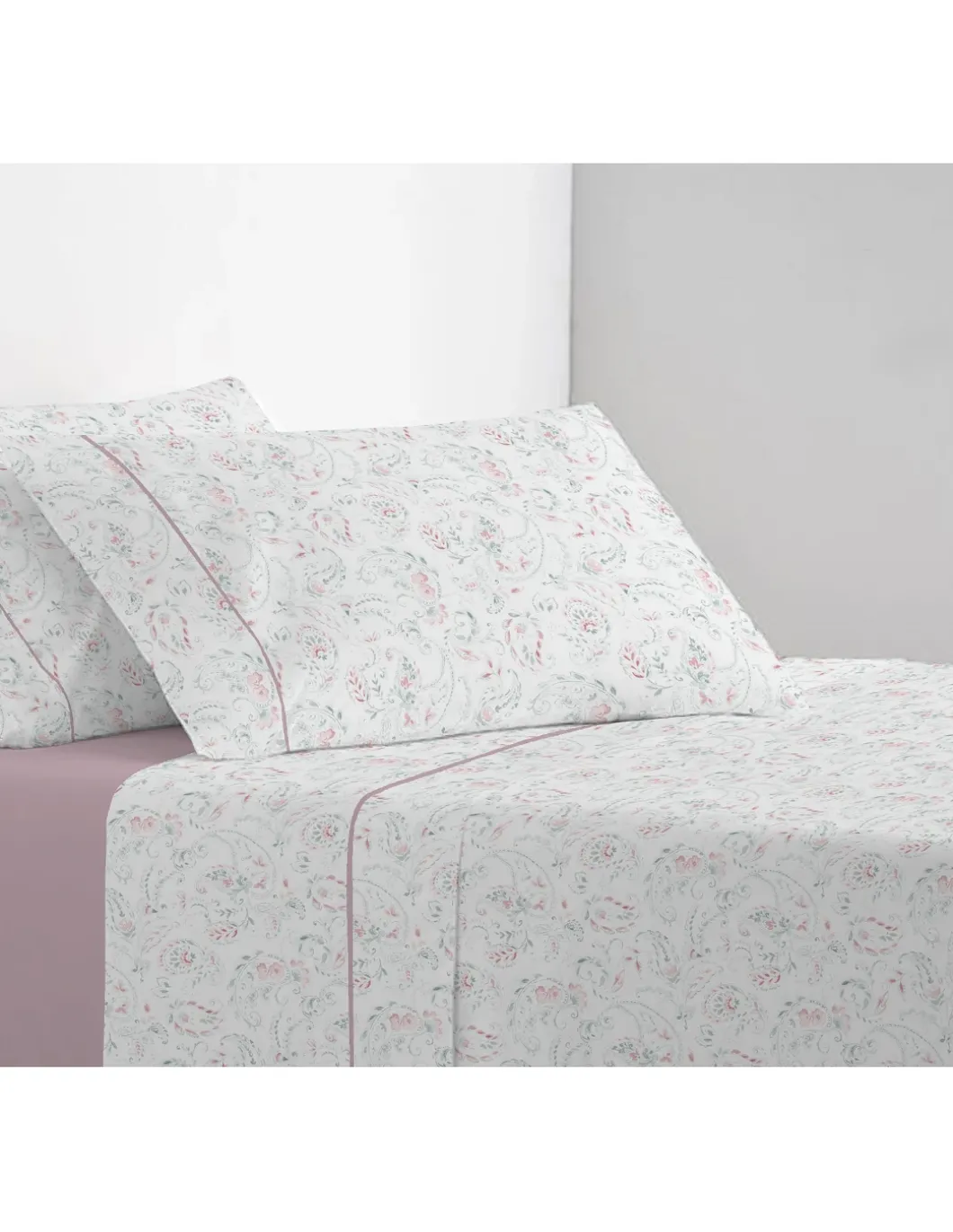 Cama 180x200+30 cm - Jogo de lençóis - Tecido 100% algodão percal 200 fios - Coelima