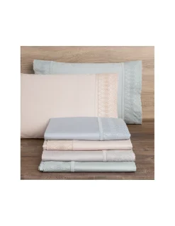 Cama 105x200 cm - Jogo de lençóis 100% algodón cetim 300 fios