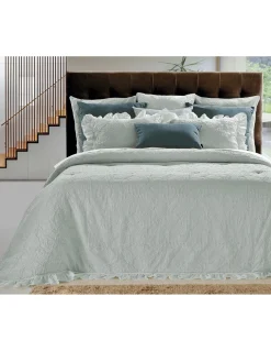 COLCHA DE VERÃO COM FOLHOS - COLCHA NINHO DE ABELHA- COLCHA DE VERÃO COR AZUL