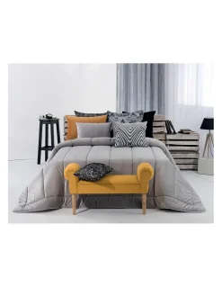 COLCHA GEIZA COR CINZA