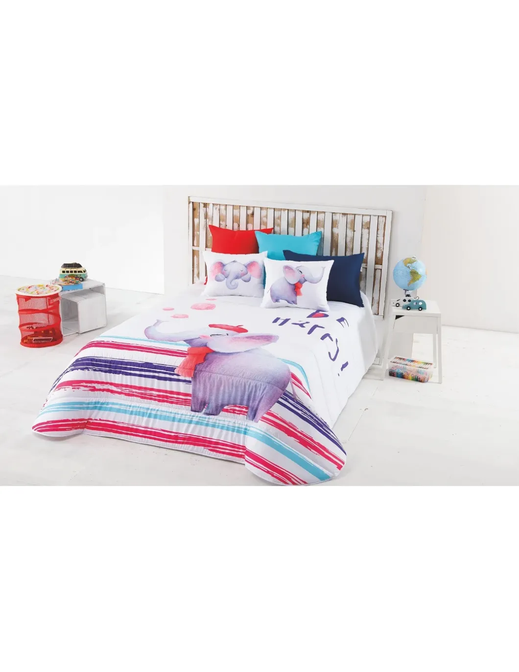 Edredom infantil Elefant - Edredom infantil com almofadas