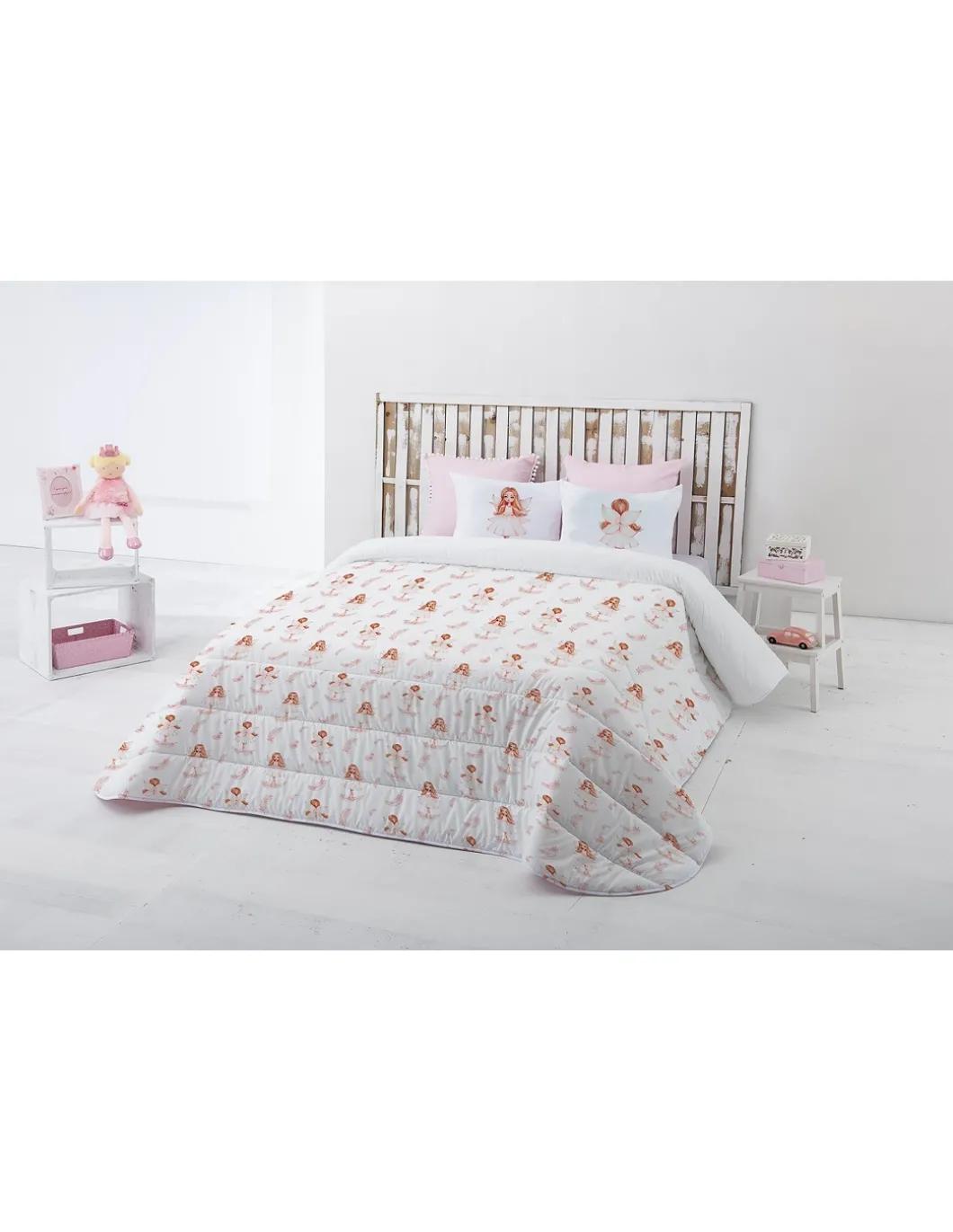 Edredom infantil Fadinha - Edredom infantil com almofadas