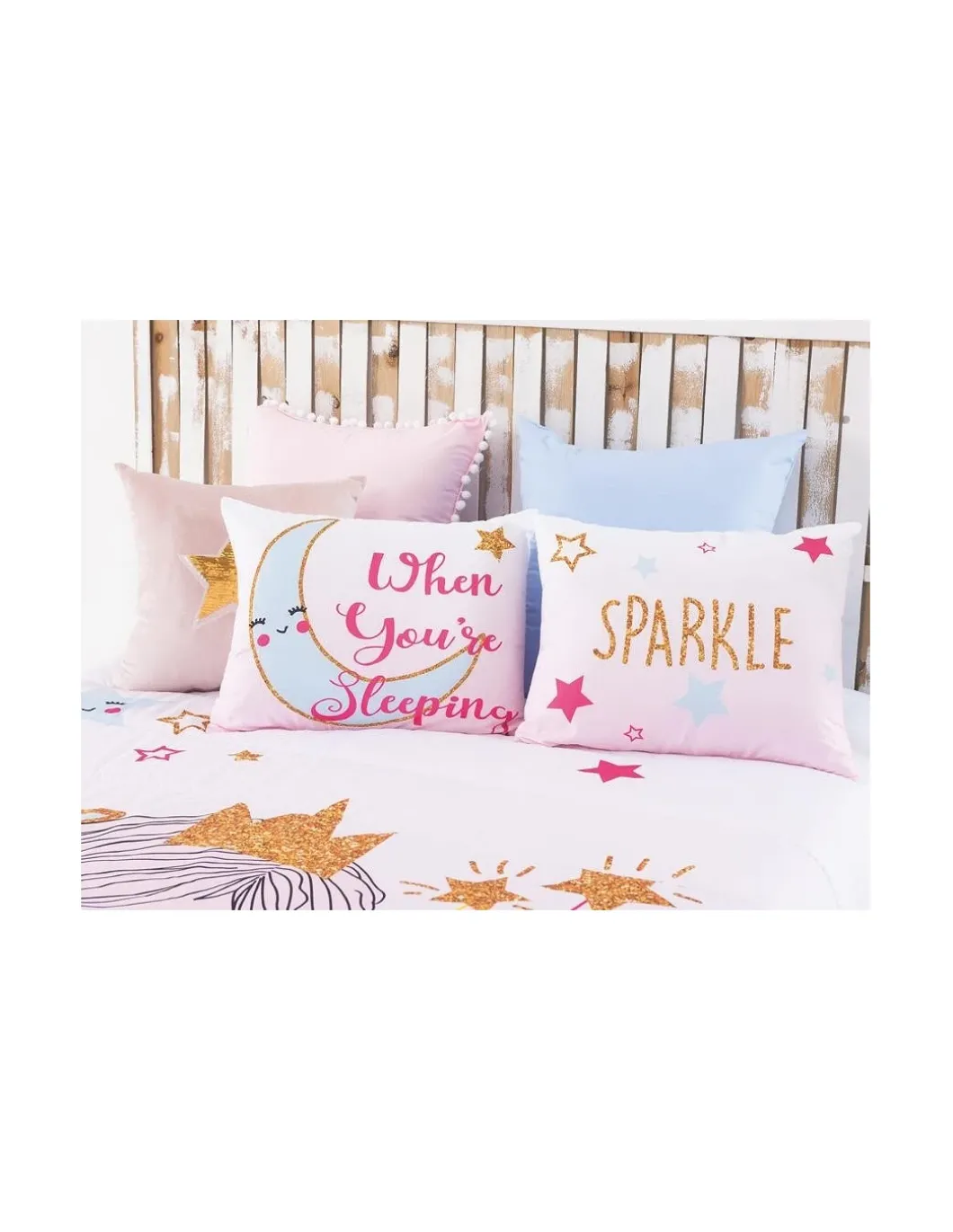 Edredom infantil Lua - Edredom infantil com almofadas