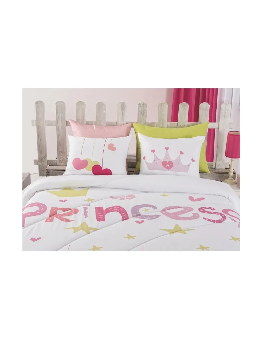 Edredom infantil Princess - Edredom infantil com almofadas