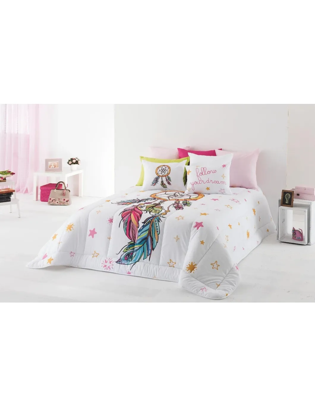 Edredom infantil Sonhos - Edredom infantil com almofadas