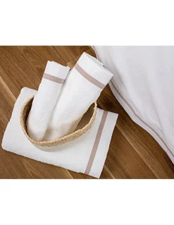 Jogo de 3 toalhas 100% algodão  600 gr./m2  - C/ renda aplicada ROMA