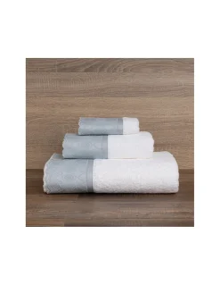 Jogo de 3 toalhas 100% algodão  600 gr./m2  - C/ renda aplicada Luxor