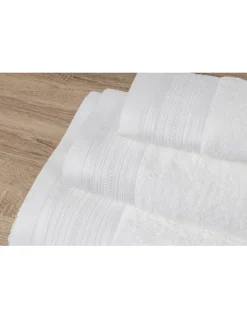 Jogo de 3 toalhas 100% algodão 600 gr./m2 - Com bordado aplicado