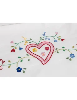 Jogo de lençóis bordados da lixa - 100% algodão percal 200 fios