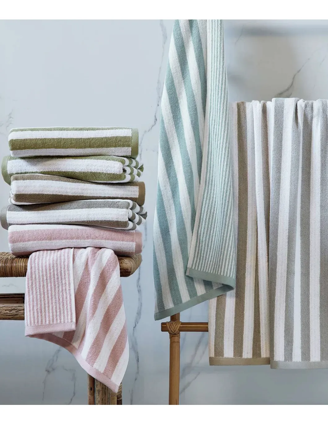 Jogo de toalhas de banho 3 peças 520gr./m2 - Efficience Stripes Lasa Home