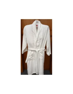 M - L -  Robe C/ Gola 100% algodão cor branco C/ 460 GR./m2 - Hotelaria
