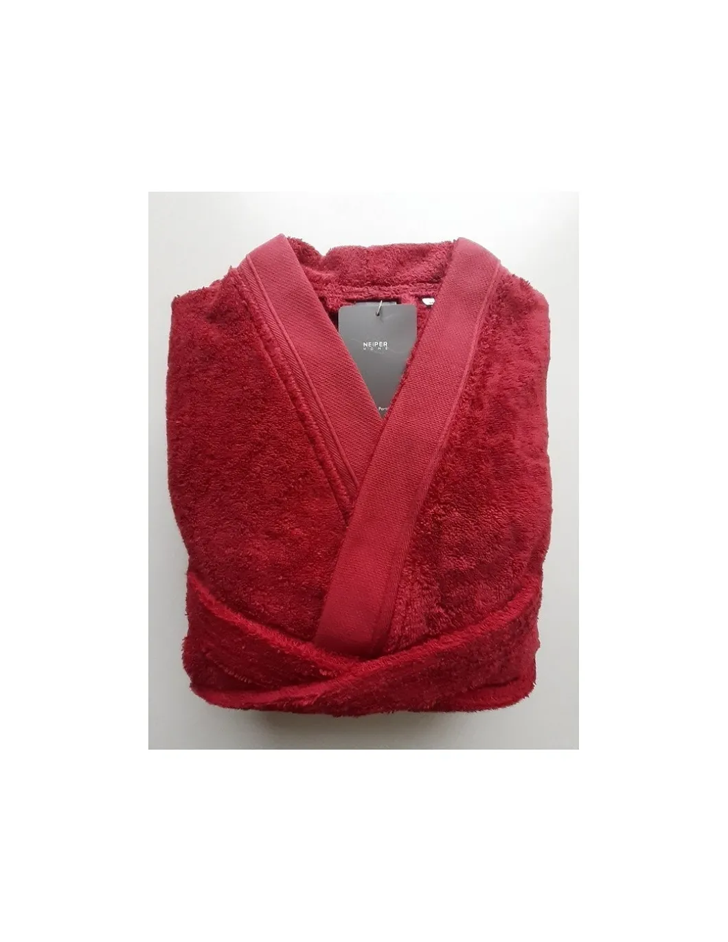 Robe kimono 100% algodão penteado cor Bordeaux