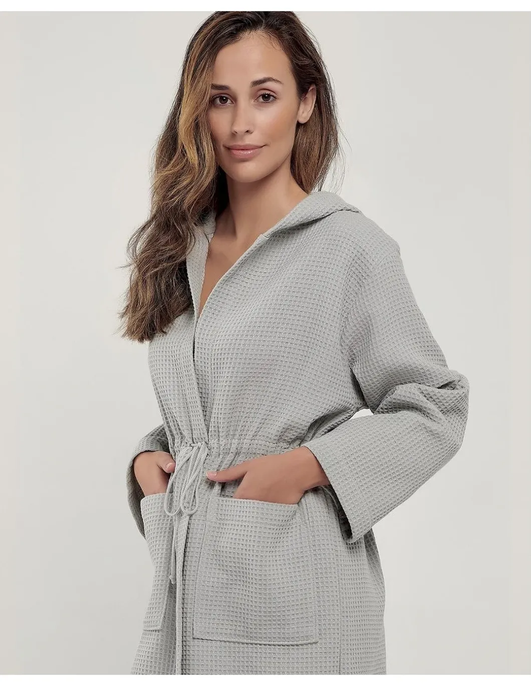 Roupão de banho cinza algodão 300 gr./m2 - Home de Lasa Home