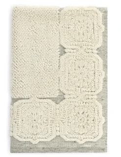 Tapete de banho jacquard 50x70 cm com - 800 gr/m2 - cor linho