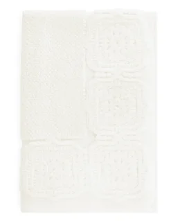 Tapete de banho jacquard 50x70 cm com - 800 gr/m2 - 100% algodão cor marfim