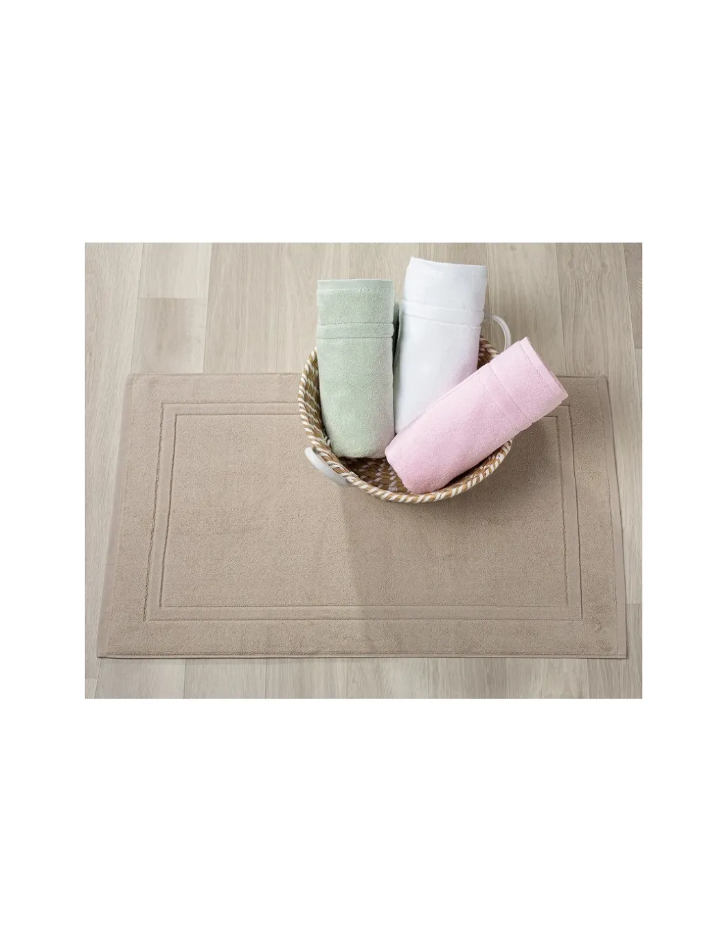 Tapetes de banho 100% algodão em verde pastel qualidade premium 1.000 gr./m2