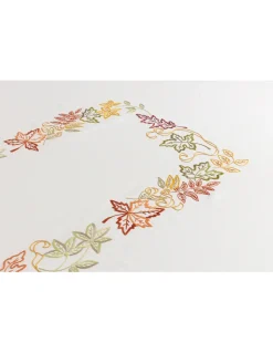 Toalha de mesa de linho bordada a mão 180x350cm