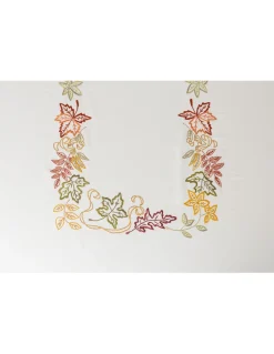 Toalha de mesa de linho bordada a mão 180x350cm