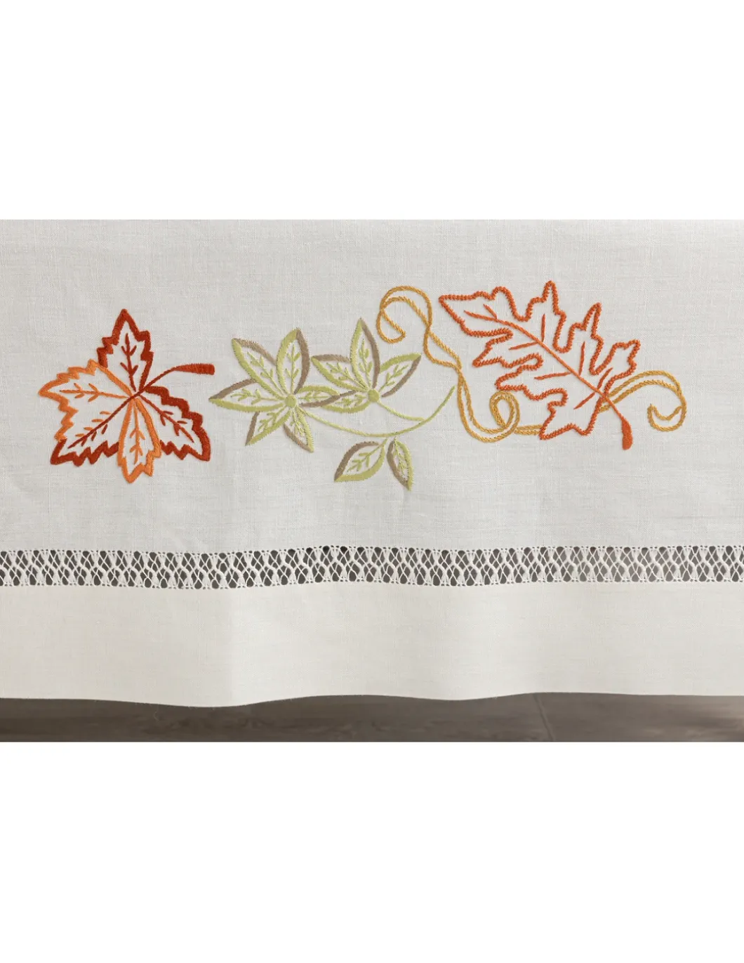 Toalha de mesa de linho bordada a mão 180x350cm