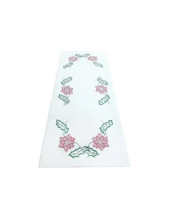 Toalhas de mesa de linho bordada a mão - Toalha de mesa de natal - Bordados da Lixa