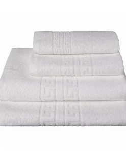 70x140 cm / 30 toalhas brancas hotelaria 100% algodão fio convencional duplo torcido