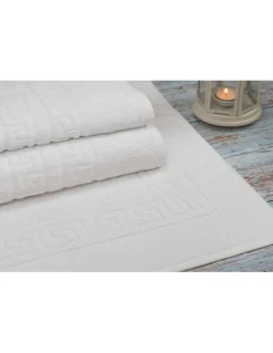 30x50 cm / 48 toalhas brancas hotelaria 100% algodão fio convencional duplo torcido