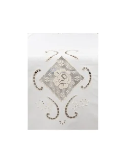 50x180 cm - Caminho de mesa linho - Bordados da Lixa
