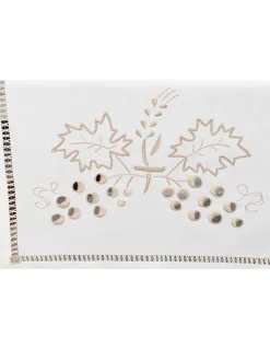 50x160 cm - Caminho de mesa linho - Bordados da Lixa