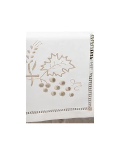 50x160 cm - Caminho de mesa linho - Bordados da Lixa