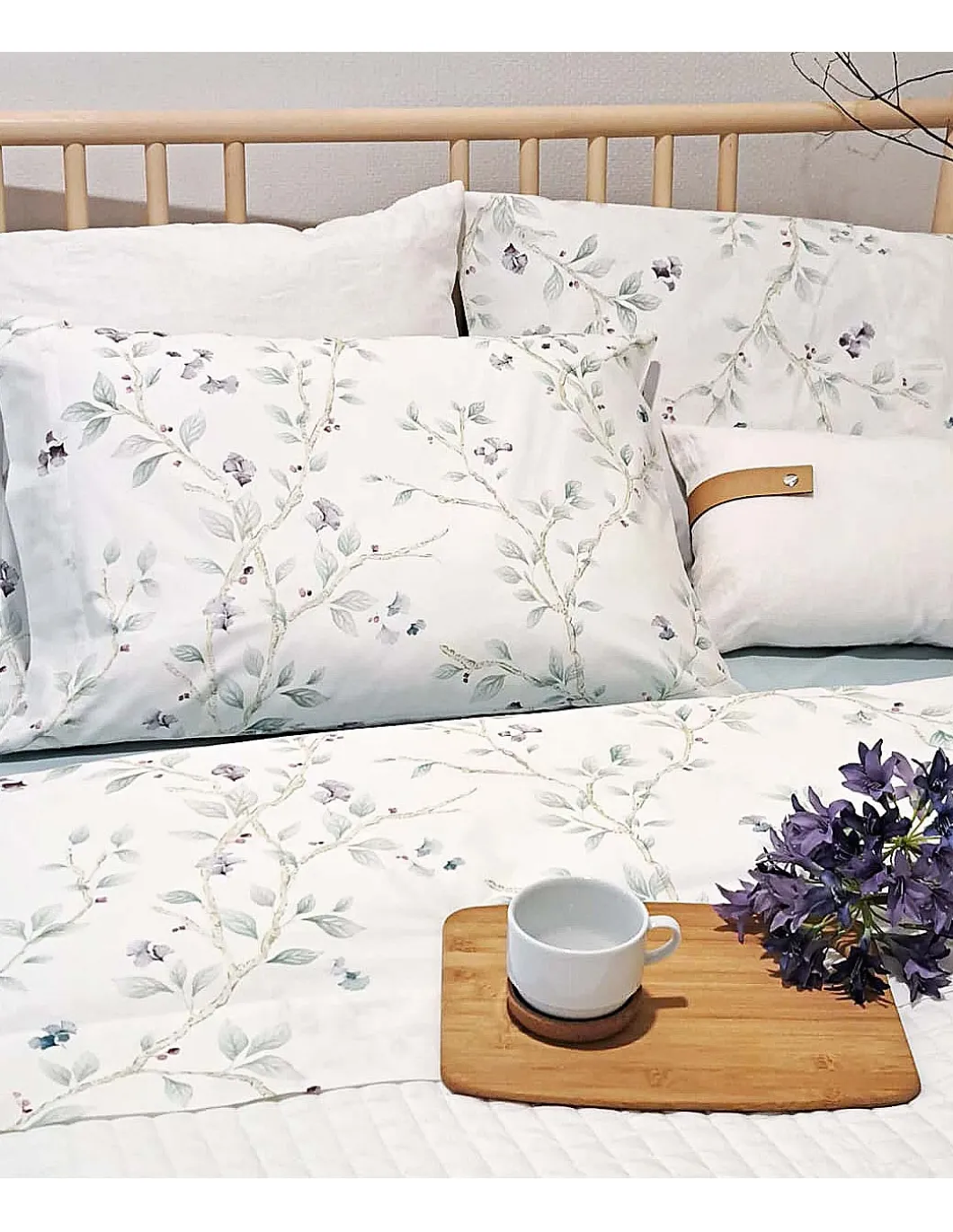 280x240 cm - Jogo de capa P/ edredao 100% algodão percal - ASIAN FLOWER