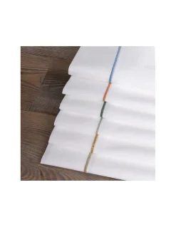 90x200 cm - Jogo de lençóis 100% algodón cetim branco de 300 fios