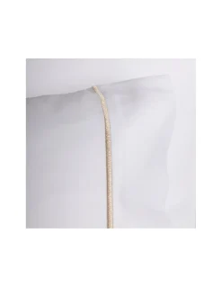 180x290 cm - Jogo de lençóis 100% algodón cetim branco de 300 fios