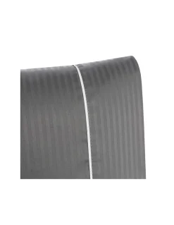 280x260 cm - Jogo saco de edredão cetim 300 fios Cinzento - Riscas Jacquard