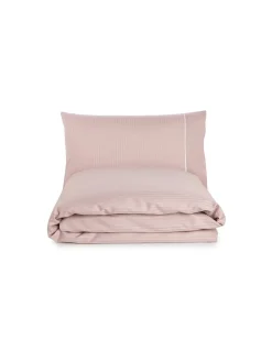 180x220 cm - Jogo saco de edredão cetim 300 fios rosa seco - Riscas Jacquard